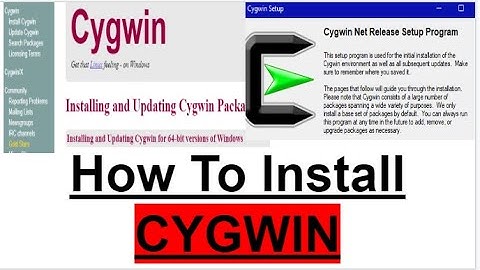 How to install Cygwin on Windows ?