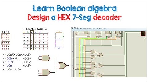 LEARN BOOLEAN ALGEBRA! whilst designing and building a hexadecimal 7-segment decoder using Proteus