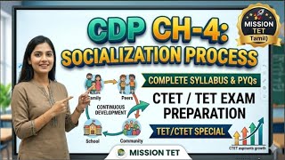 CDP Ch-4 Socialization Process | Complete Syllabus & PYQs | CTET / TET Exam Preparation