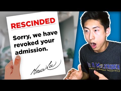 8 Ways You Could Get RESCINDED From College