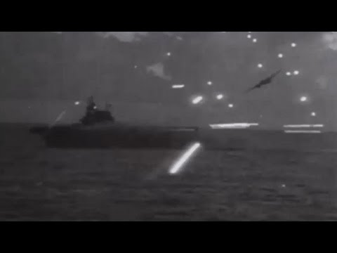 Japanese Air Attack on US Navy Aircraft Carrier Task Force Off Saipan Combat Action Footage WW2