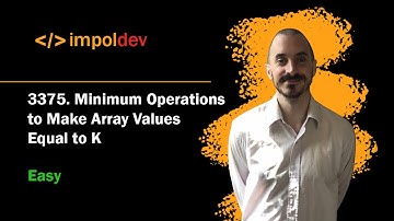 Minimum Operations to Make Array Values Equal to K | LeetCode 3375 - Python