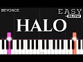 Beyoncé - Halo | SLOW EASY Piano Tutorial