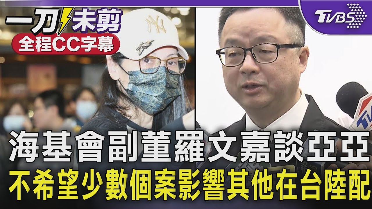 【全程字幕】海基會副董羅文嘉談亞亞 不希望少數個案影響其他在台陸配｜TVBS新聞 @TVBSNEWS01
