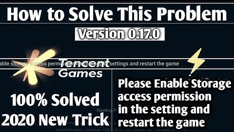 Please enable storage access permission in BGMI problem fix | 2021 new trick 100% solved