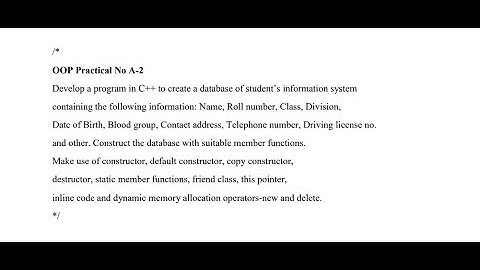 OOP LAB SPPU|EXP NO 2|PRACTICAL AND VIVA