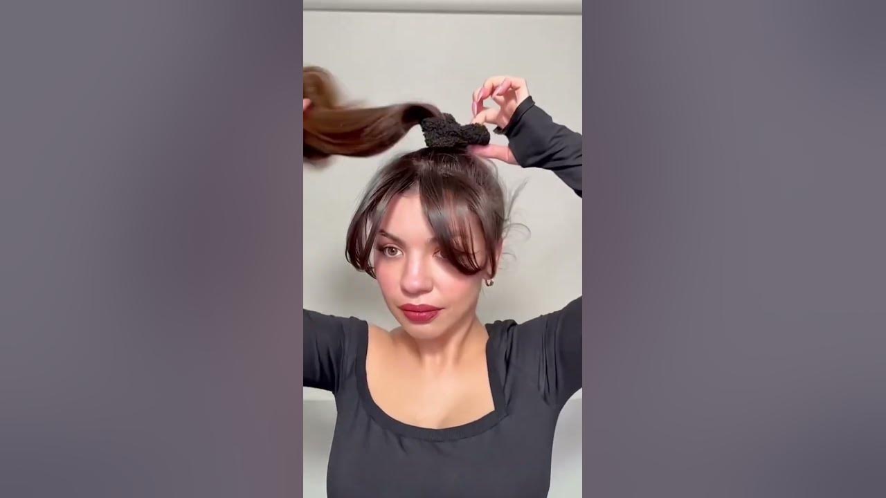 it looks so cute from the side omg #hair #messybun #hairhack