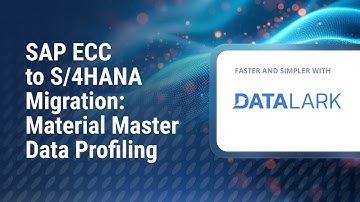 SAP ECC to S/4HANA Migration: Material Master Data Profiling with DataLark