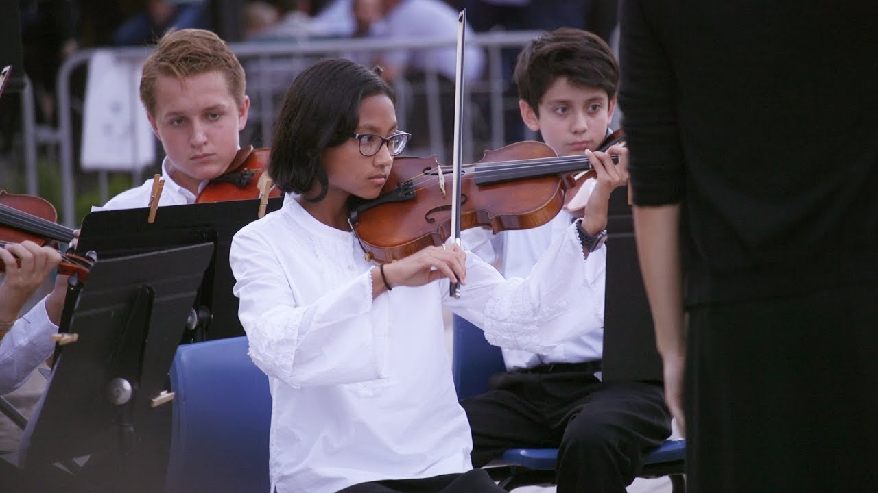 Cabrillo Middle School Jazz Band Performing At Free Community