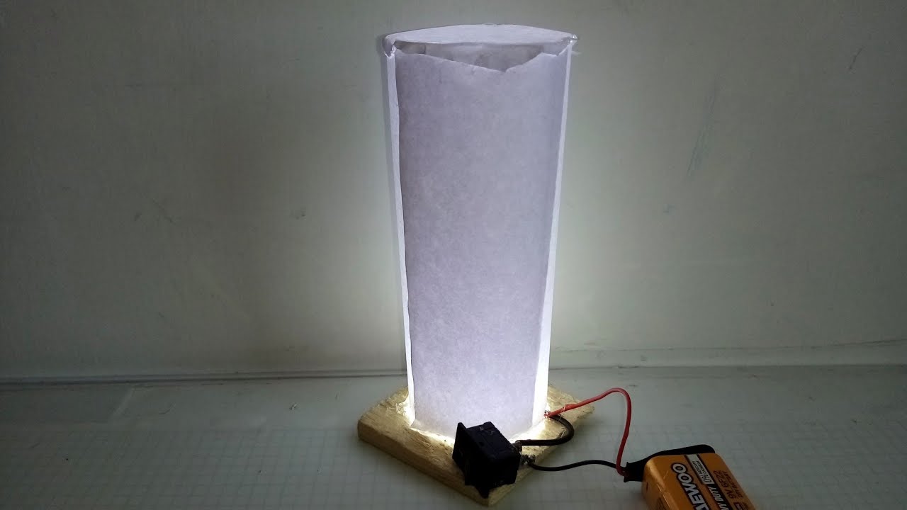 How to make badside lamp with paper 