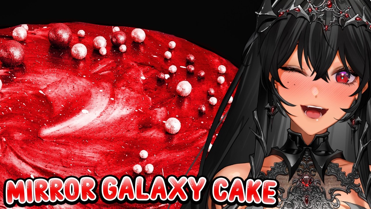 I Made a Red Mirror Cake for the Blood Moon Eclipse 🌕🩸