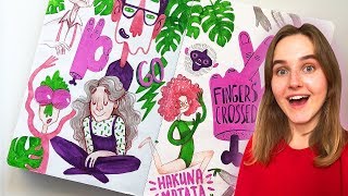 Обзор скетчбука с иллюстрациями – динозавры, бабул...