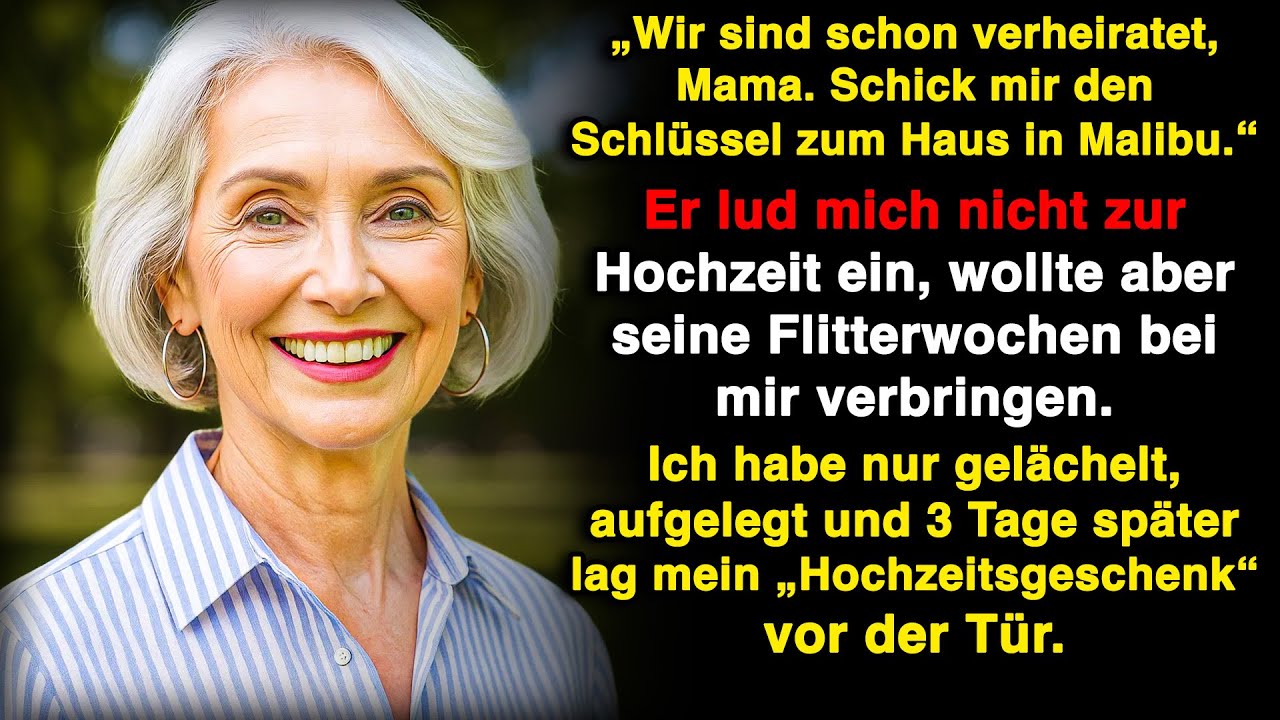 Mein Sohn heiratete, mich nicht eingeladen, aber wollte seine Hochzeitsreise bei mir verbringen.