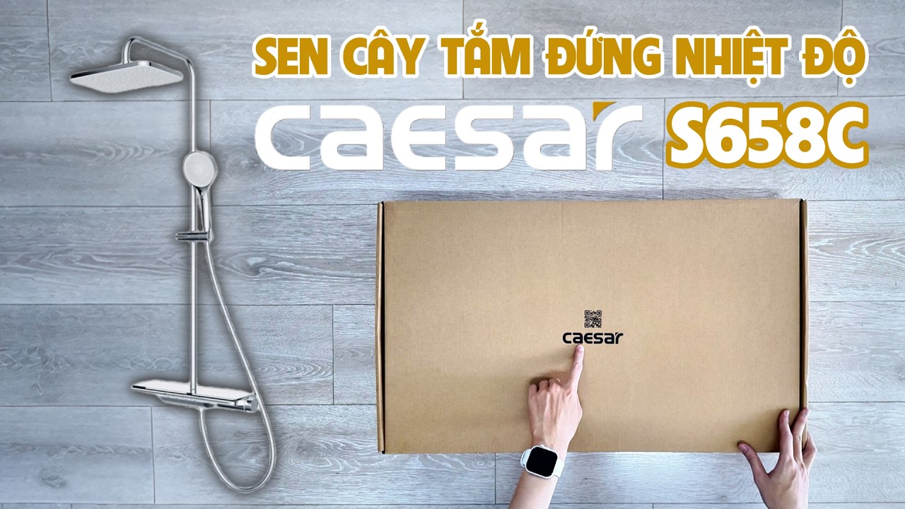 Sen cây tắm đứng ổn nhiệt Caesar S658C