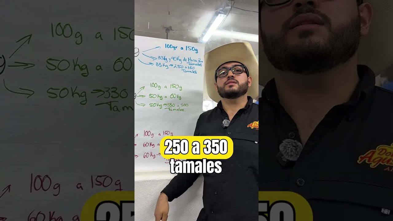 ¿Cuántos tamales salen con 10, 15 y 18 kilos? #food #cooking