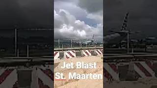 Subscribe #shorts Jet Blast on Beach in St. Maarten #subscribe #Island #airplane  #beach