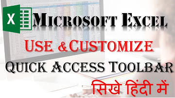 How To Use and customize Quick Access Toolbar in Microsoft Excel | QAT | Using Quick Access Toolbar