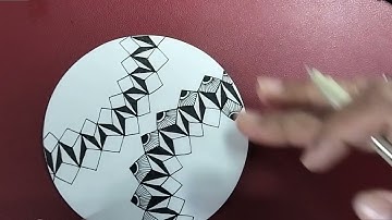 Tangle Aiposaat (5) - Step by Step guided Zentangle Tutorial by CZT Sanyukta Saxena