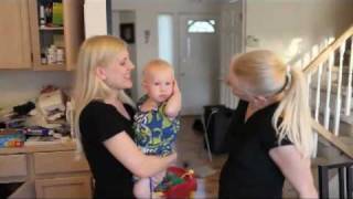 Claire and her mamas  Baby confuses mom with identical twin  must watch the end!