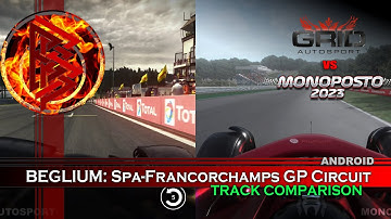 SPA-FRANCORCHAMPS Track Comparison | GRID Autosport vs Monoposto [ANDROID]