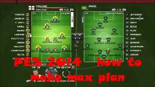 PES 2014 HOw to make plan and make your players give there max screenshot 5