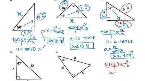Right Triangle Trigonometry Review
