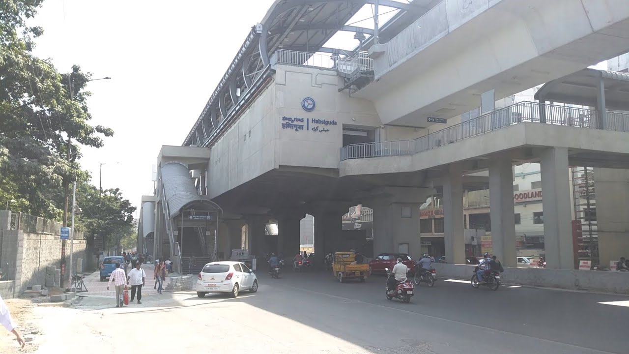 Walking under Habsiguda Metro Station of Hyderabad Metro Rail YouTube