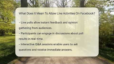 What Does It Mean To Allow Live Activities On Facebook? - Everyday-Networking
