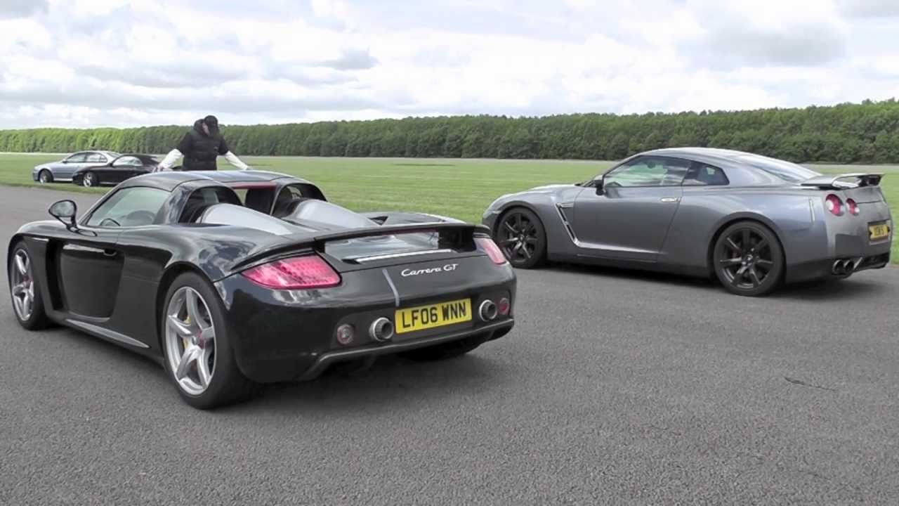 Porsche Carrera GT vs Nissan R35 GTR - YouTube