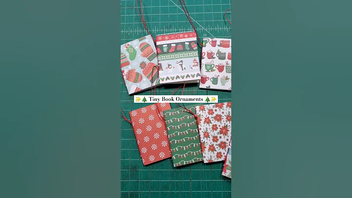 Miniature Book Christmas Ornaments 🎄✨️ // Tiny Books for Your Christmas Tree #tinybook #tiny #books