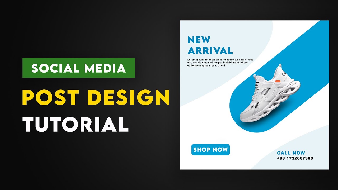 Sample Tutorial Post Image Social Media Post Design Tutorial | How to Make Instagram Post In ...