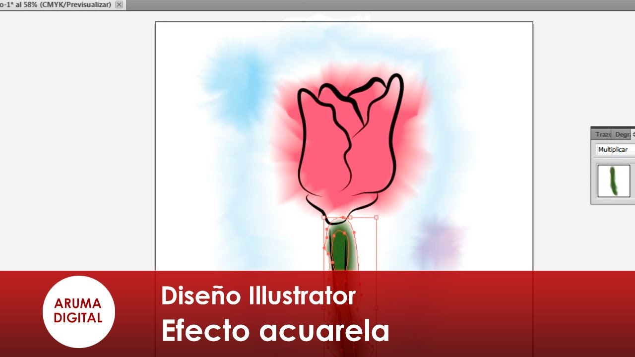 Illustrator 307 Patrón de flores con niveles - YouTube