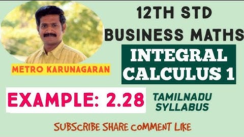 12th Std BM Example 2.28 Evaluate integration of (log x)²
