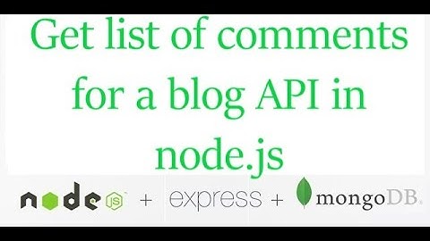 Get list of comments for a blog API in node.js with pagination