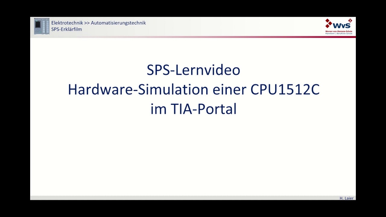 SPS Hardware Simulation CPU1500 - YouTube
