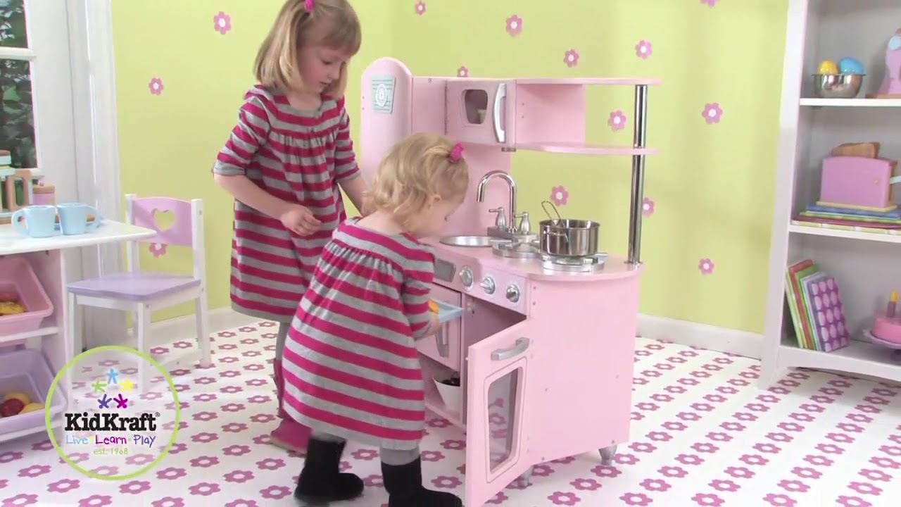 Cuisine En Bois Pour Enfants Vintage Rose