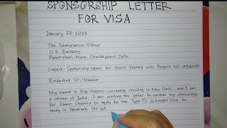 Cara Menulis Surat Sponsor untuk Visa Langkah demi Langkah | Praktek Menulis