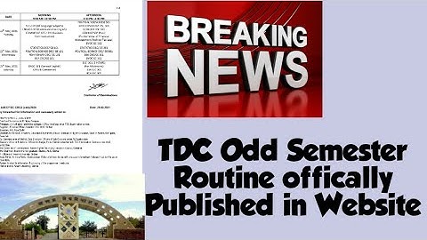 Assam University Silchar|TDC Odd Semester Exam routine offically Published in University Website