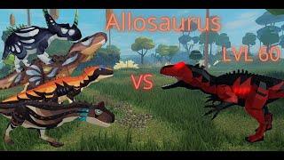 ALLOSAURUS LVL 60 VS ALL DINOS | Prehistoria Roblox ALLOSAURUS LVL 60 VS ALL DINOS | Prehistoria Roblox