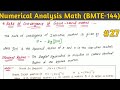 Convergence Of Guass Seidel Method | Numerical Methods Math IGNOU 