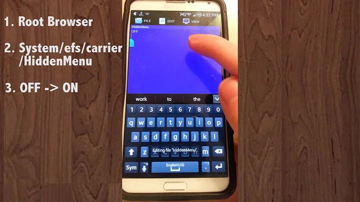 Enable Hidden Menu (Verizon Note 3/S4)