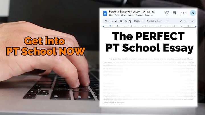 How to write the Perfect PT school Personal Statement