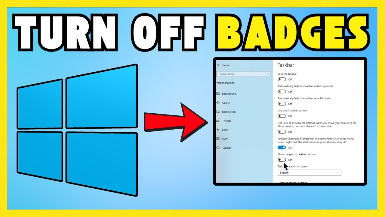 How To Turn Off Badges From Taskbar On Windows [NEW UPDATE] - YouTube