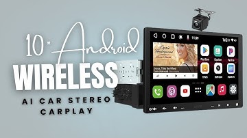 10" Android Car Stereo Floating Screen Head Unit for Double Din & Single Din, 4G LTE, Wireless