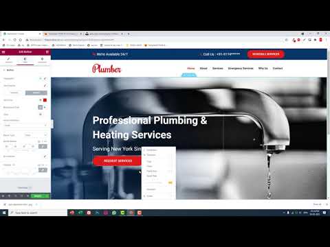 [ Part 2 ] How to design Plumbing Services website with Free Elementor
