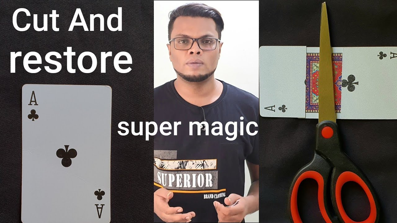 Cut And Restore The Card Magic In Hindi, Magic Revealed In Hindi, Magic