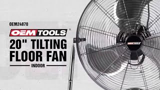 OEMTOOLS 24870 20 Tilting Indoor Floor Fan
