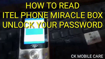 How to read itel phone miracle box | unlock your password | itel 5092 unlock