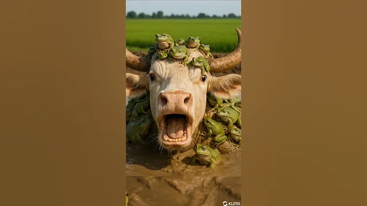 cow covered in giant frogs saved by Rescue Team #humanity #cow #animals #rescueanimals thumbnail