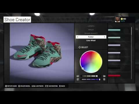 NBA 2K15 Shoe Creator - Nike LeBron 12 "Christmas / Akron Birch"